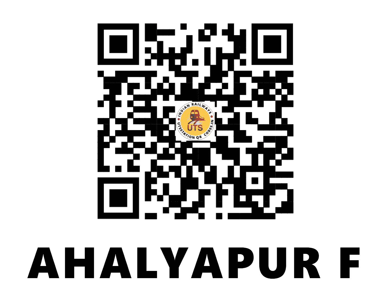 UTS QR Code for AHALYAPUR F - AHLR (NE - UTTAR PRADESH)